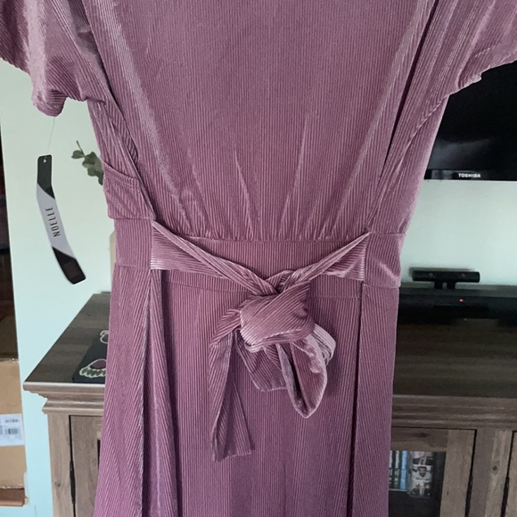 LuLaRoe Lilac Velvet Noelle Elegant Dress - Picture 5 of 5